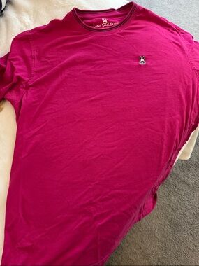 Psycho Bunny Bright Magenta Crewneck Tee size 7 or XL